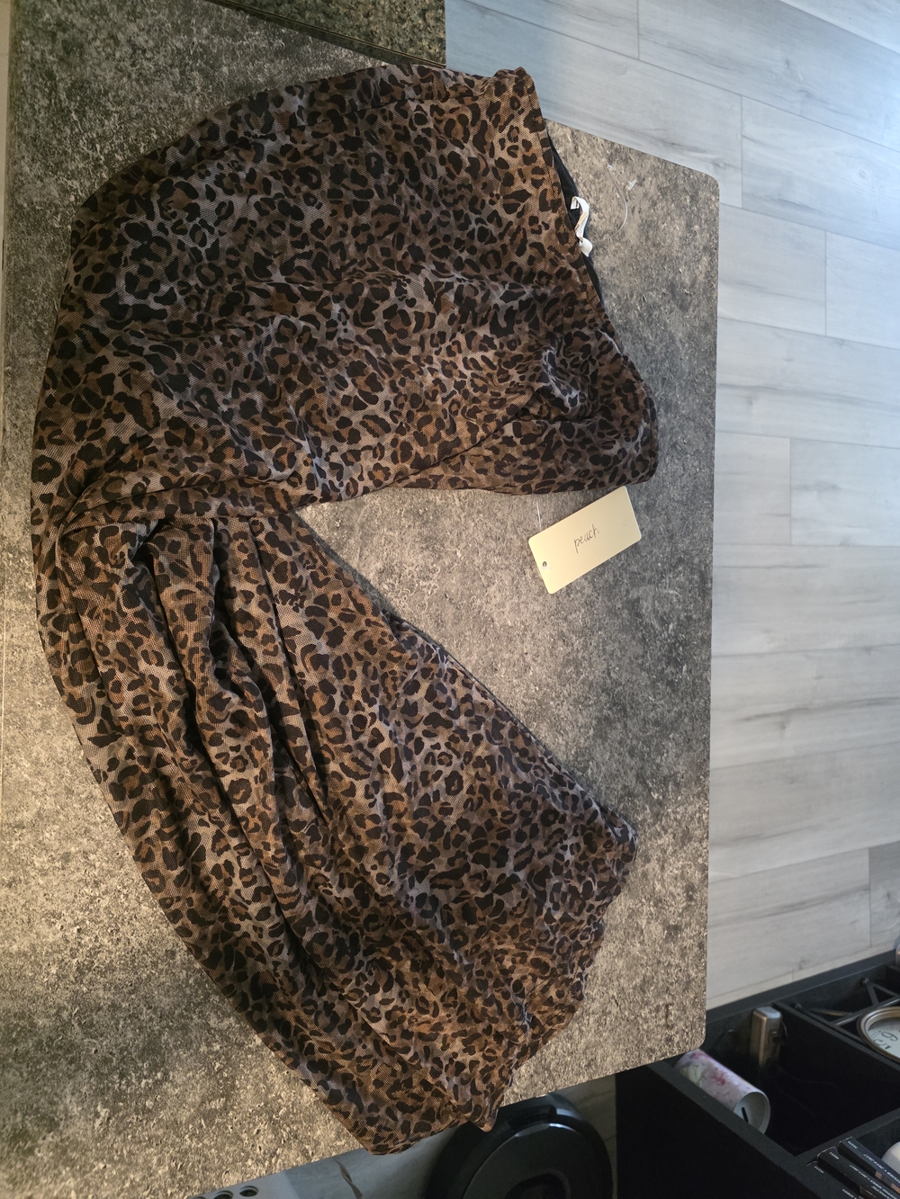 Leopard Print Maxi Skirt - Brown and Black - Picture 1 of 2